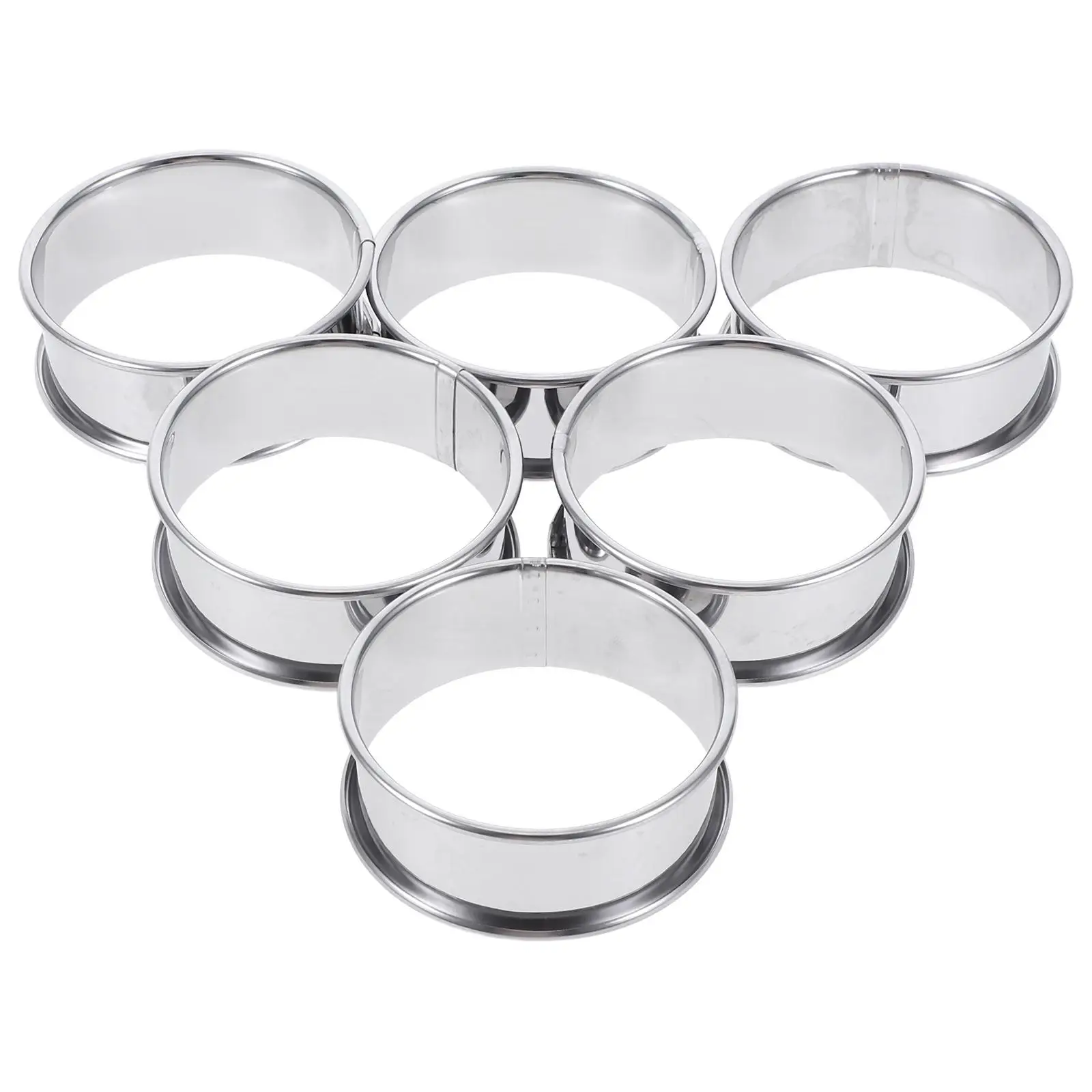 

Stainless Steel Baking Mold Cake Tart Ring Pastry Rings Dessert Cupcake Cookie Nonstick Round Shape Easy Clean Versatile Kitchen