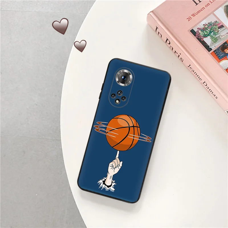 Silicone Black Phone Case for Honor x8b Magic5 x9 x7 b x6 x8 a 90 70 8x Astronaut Play Basketball Pixel 6a 7a 8a 7 6 8 Pro Cover