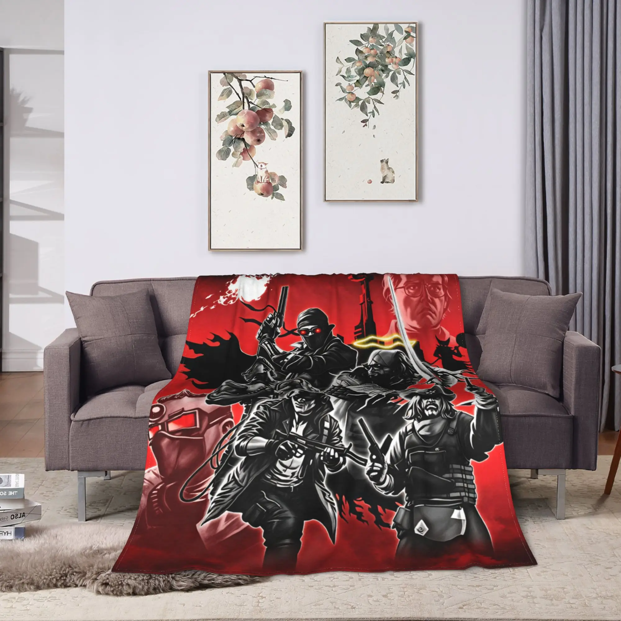 MADNESS COMBAT Anime Plush Blanket Children  Flannel Throw Blanket For Living Room Super Warm Design Quality Bedspread Gift