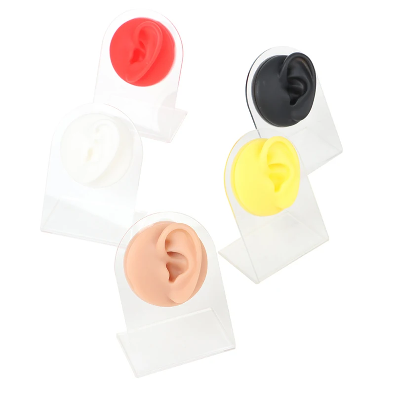 1PC Silicone Ear Nose Model Professional Practice Piercings Tools Earrings Ear Studs Display Can Be Reused Body Jewelry