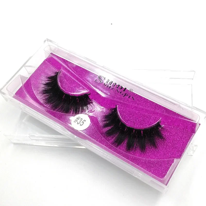 1 คู่ Luxury 3D Mink ขนตาปลอม DIY Eyelashes Extension-ดูธรรมชาติ,น้ําหนักเบาและสบาย