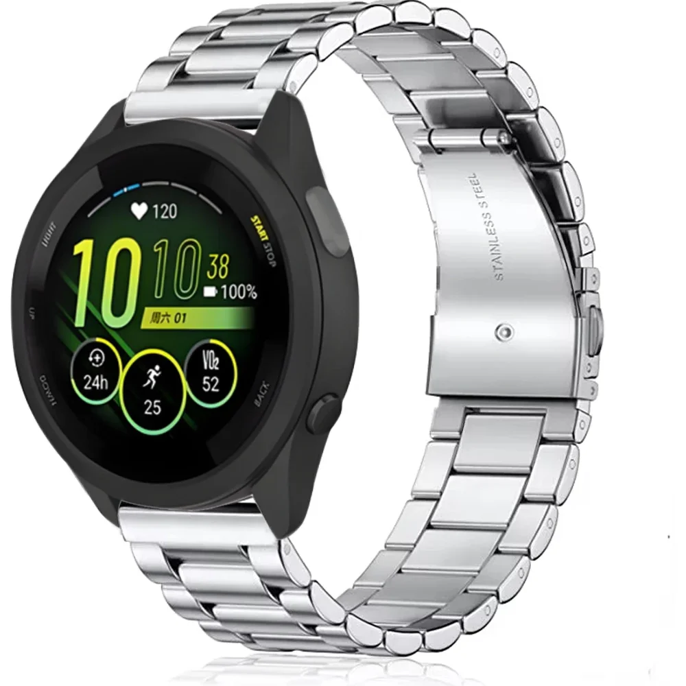 22mm Metal Band For Garmin Forerunner 965 955 265 255 Music Stainless Steel Adjustable Bracelet Watchband Garmin Venu 3 2 Correa