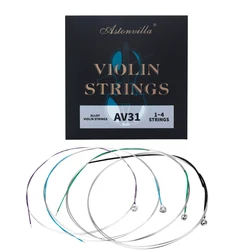 Astonvilla Violin Strings for 4/4 3/4 1/2 1/4 Size Wound Silver Steel Practice String AV31 Stringed Instrument Accessories