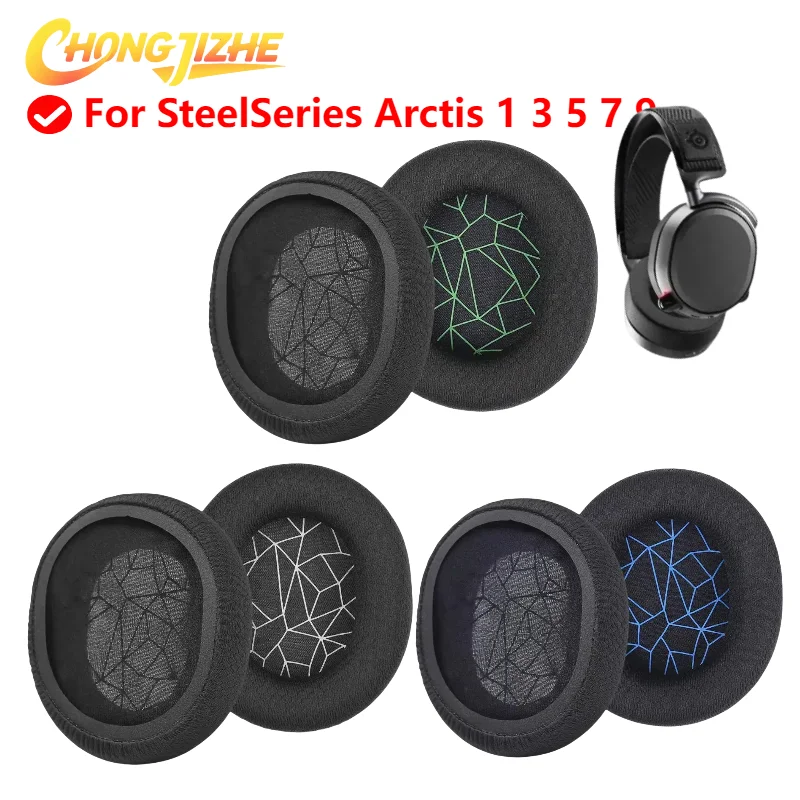 

Earphone pads For SteelSeries Arctis 1 3 5 7 9 replacement Earpads headphones Earmuffs Soft Mesh cloth Memory Covers