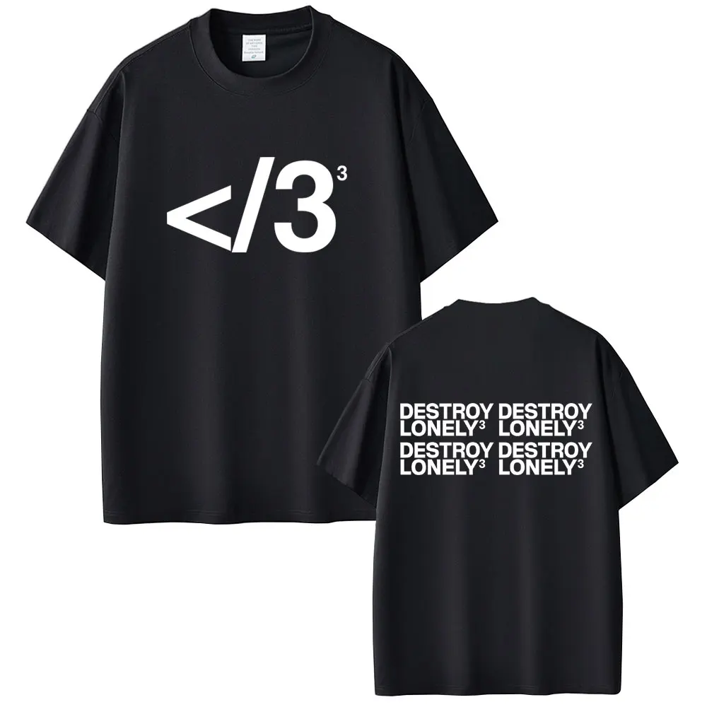 

Rapper Playboi Carti Opium Destroy Lonely T-shirt Men Women Hip Hop Fashion Pop Music T-shirts Men's Casual Oversized T Shirts