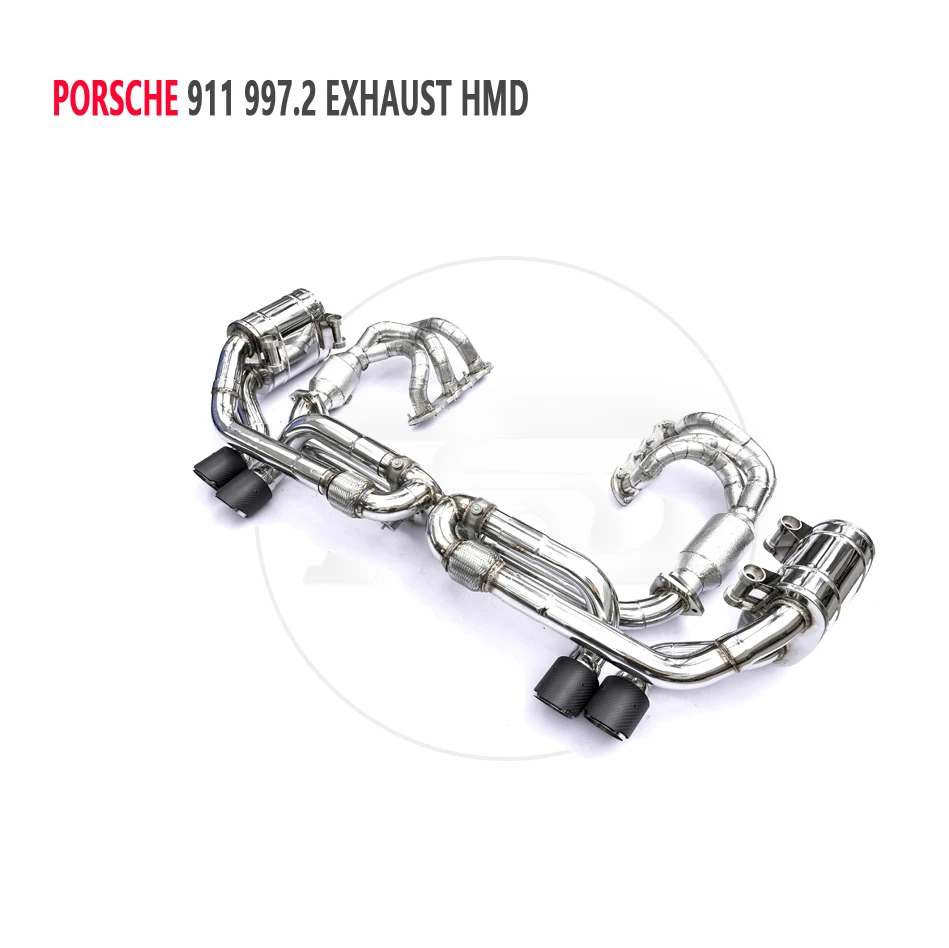 

HMD Titanium Alloy Exhaust Pipe Manifold Downpipe is Suitable for Porsche 911 997.2 Auto Modification Electronic Valve Muffler