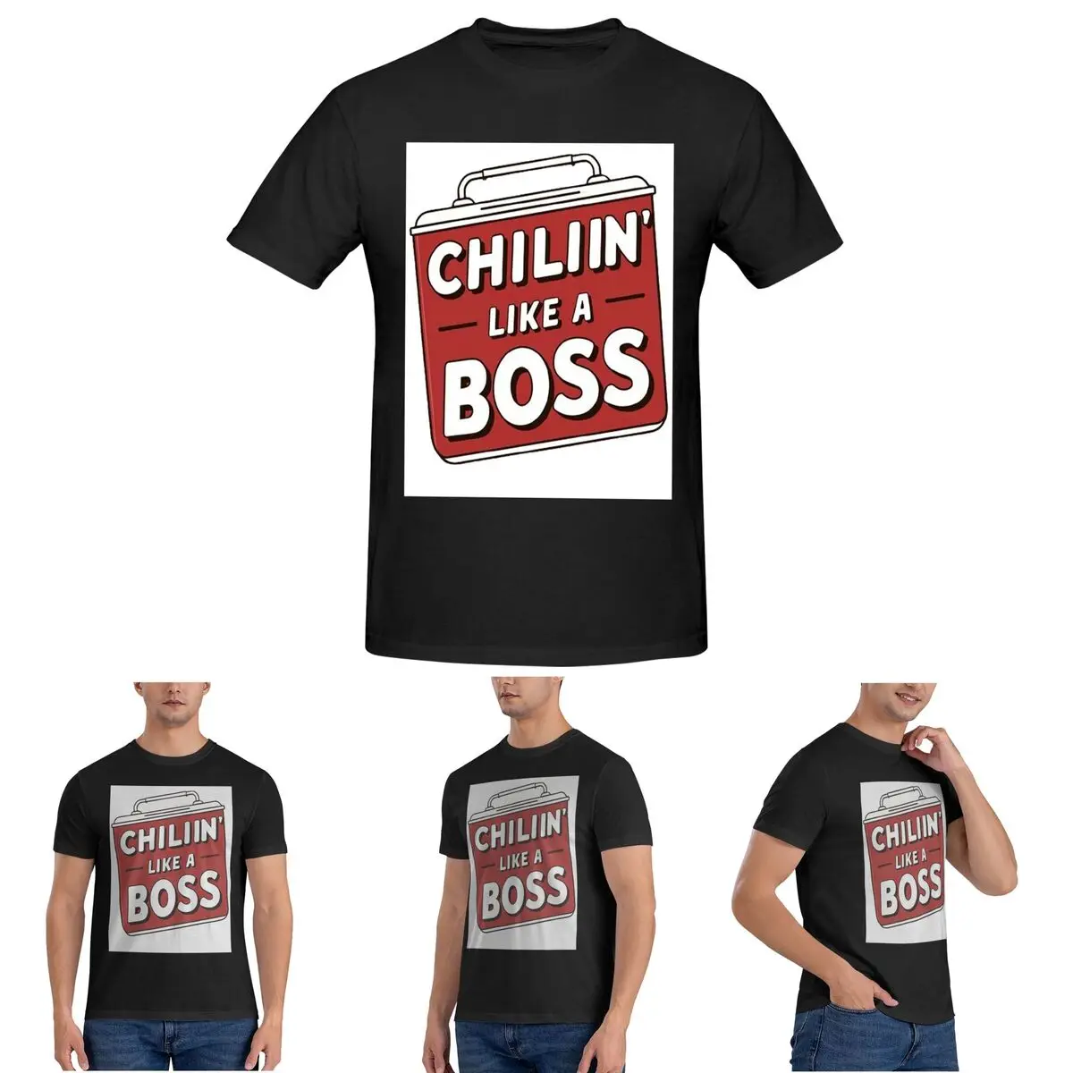 

Chillin Like A Boss T-Shirt for Men Cotton Oversized T Shirts Men's Short Sleeve O-Neck Summer Clothes Tops S-6XL