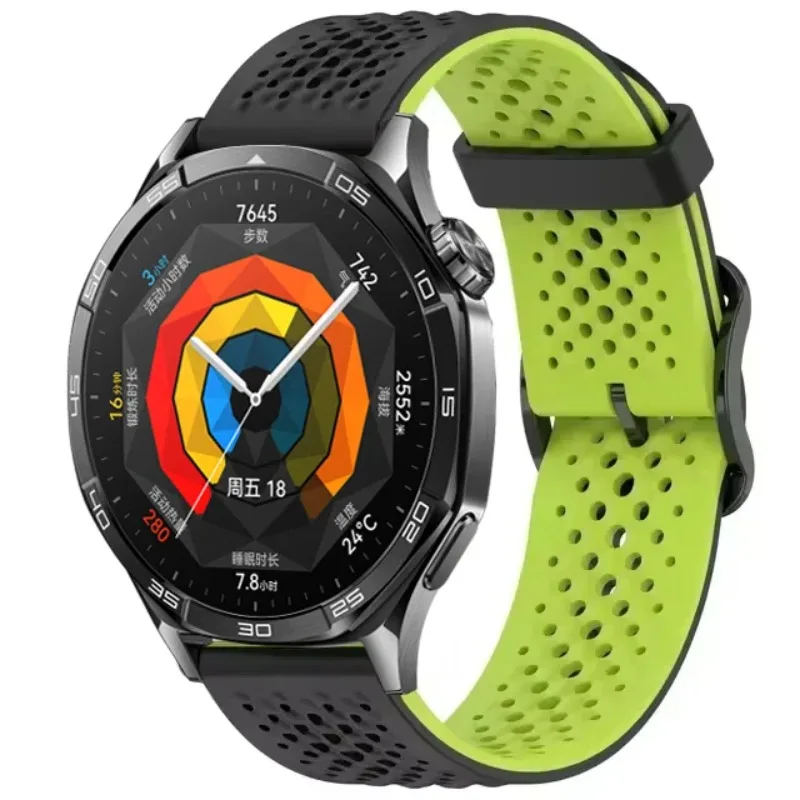 Силиконовый ремешок 22 мм для Huawei Watch GT5/GT5 Pro GT4, дышащий ремешок 46 мм, аксессуары для браслета Huawei Watch 4 3 Pro Correa