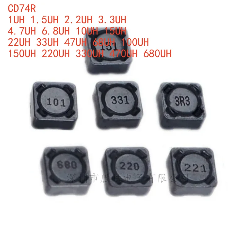 

(10PCS)CD74R SMD Power Inductor 7*7*4mm 1 1.5 2.2 3.3 4.7 6.8 10 15 22 33 47 68 100 150 220 330 470 680UH Shielded Inductor