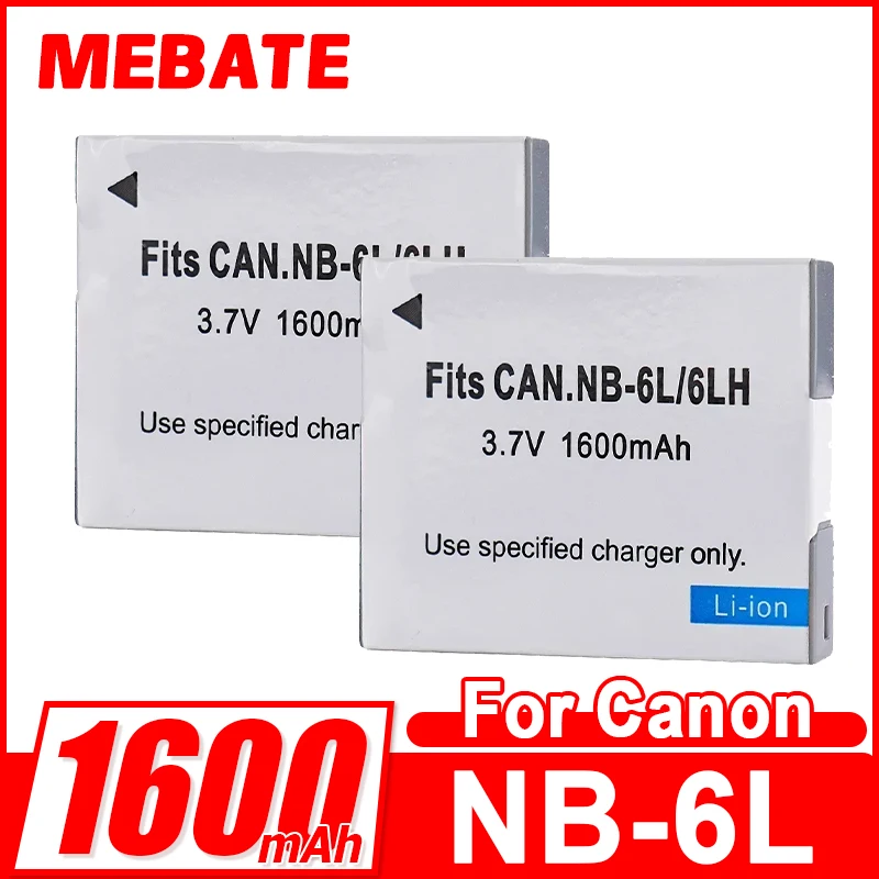 NB-6L 1600mAh 3.7V Li-ion Battery Rechargeable Battery for Canon Powershot SX700 S120 S110 SX170 IS 280HS S95 SX270HS Camera