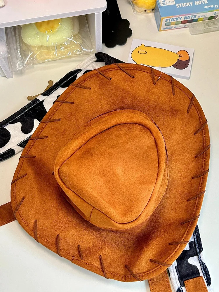 Cartoon Creatieve Woody Hat Design Rugzak Leuke Retro Stijl Student Rugzak Verjaardagscadeau