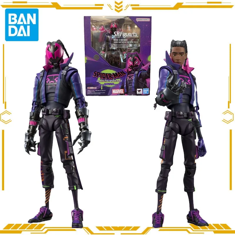 

Bandai Original S.H.Figuarts Spider-Man Across The Spider-Verse Miles Morales Action Figure Toys for Boys Girls Gift Collectible