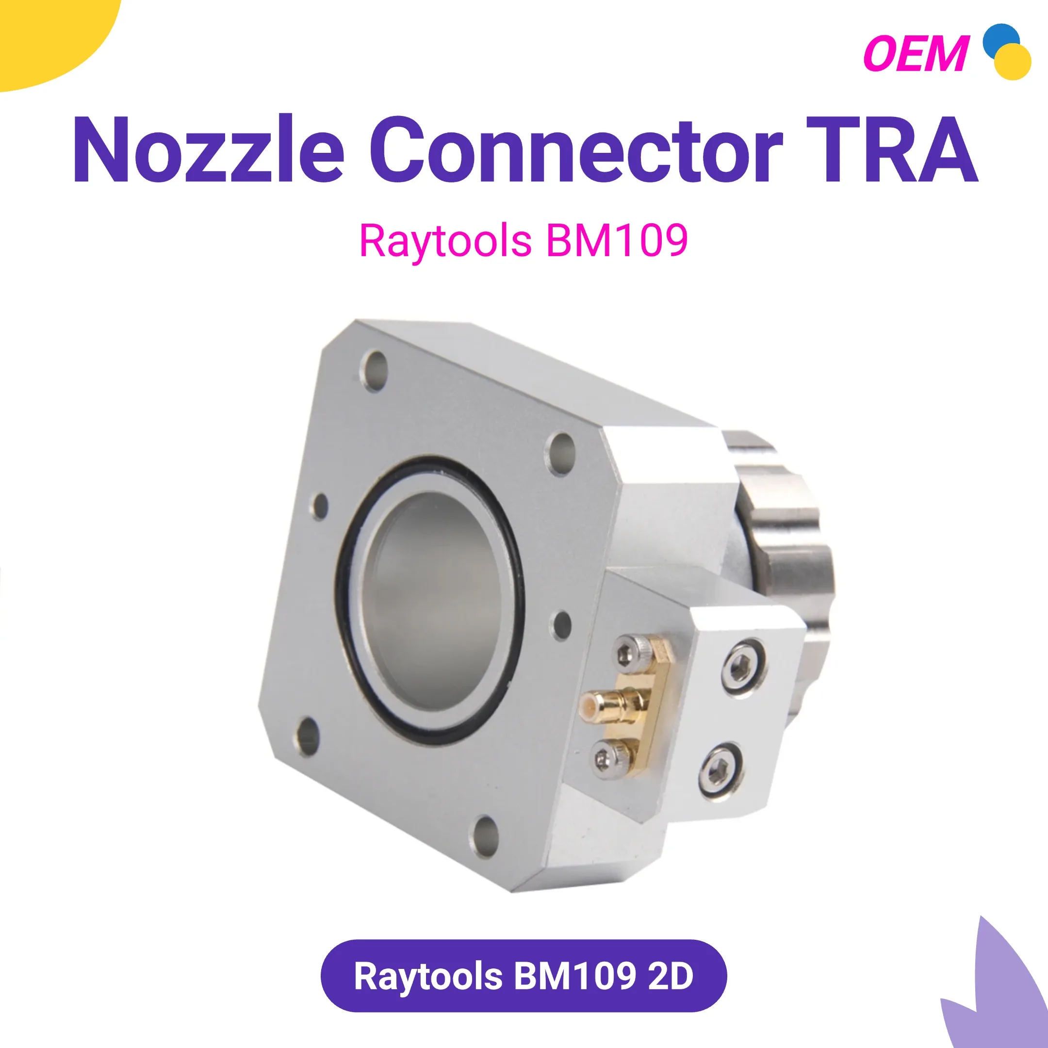 หัว Raytools BM109 2D เลเซอร์อะไหล่เชื่อมต่อหัวฉีด TRA เครื่องบินสําหรับ Raytools BM109 เส้นใยตัดหัว 1.5KW D32 เซรามิค