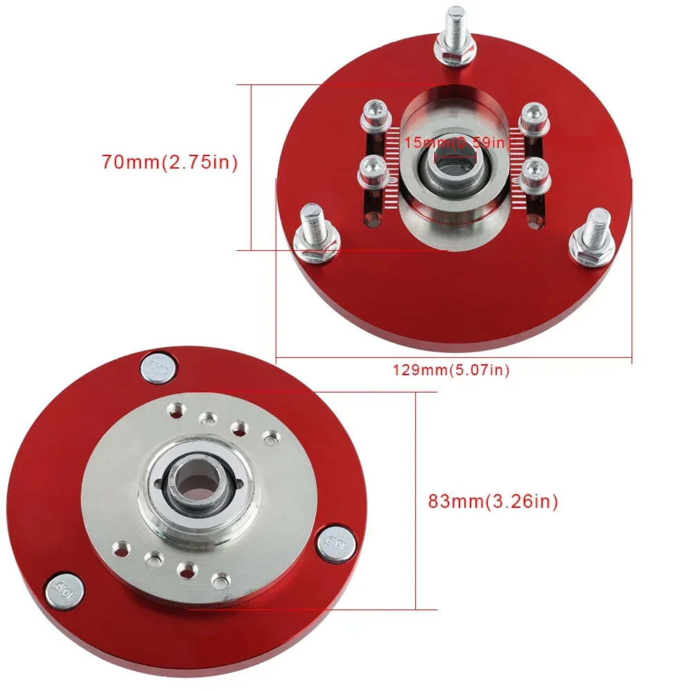 Coilover Kit Suspension Top Mounts Front Camber Plate Upper Mount For BMW E46 3 Series E36 E46 M3