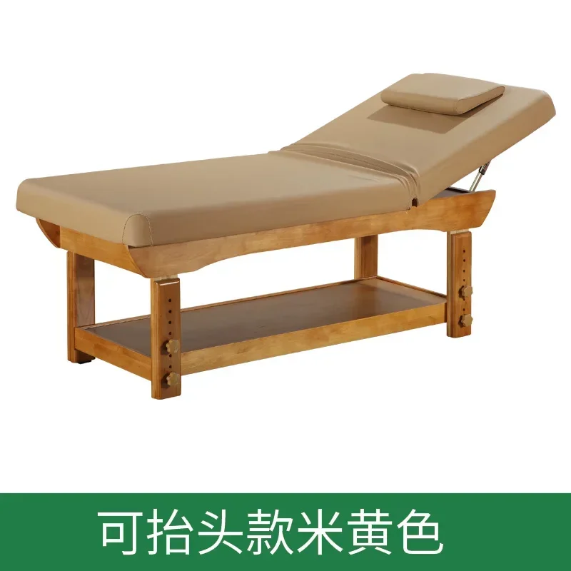 

Beauty Salon Special Bed Solid Wood Pavilion of Regimen Massage Massage Belt Chest Hole Latex Beauty Physiotherapy Bed