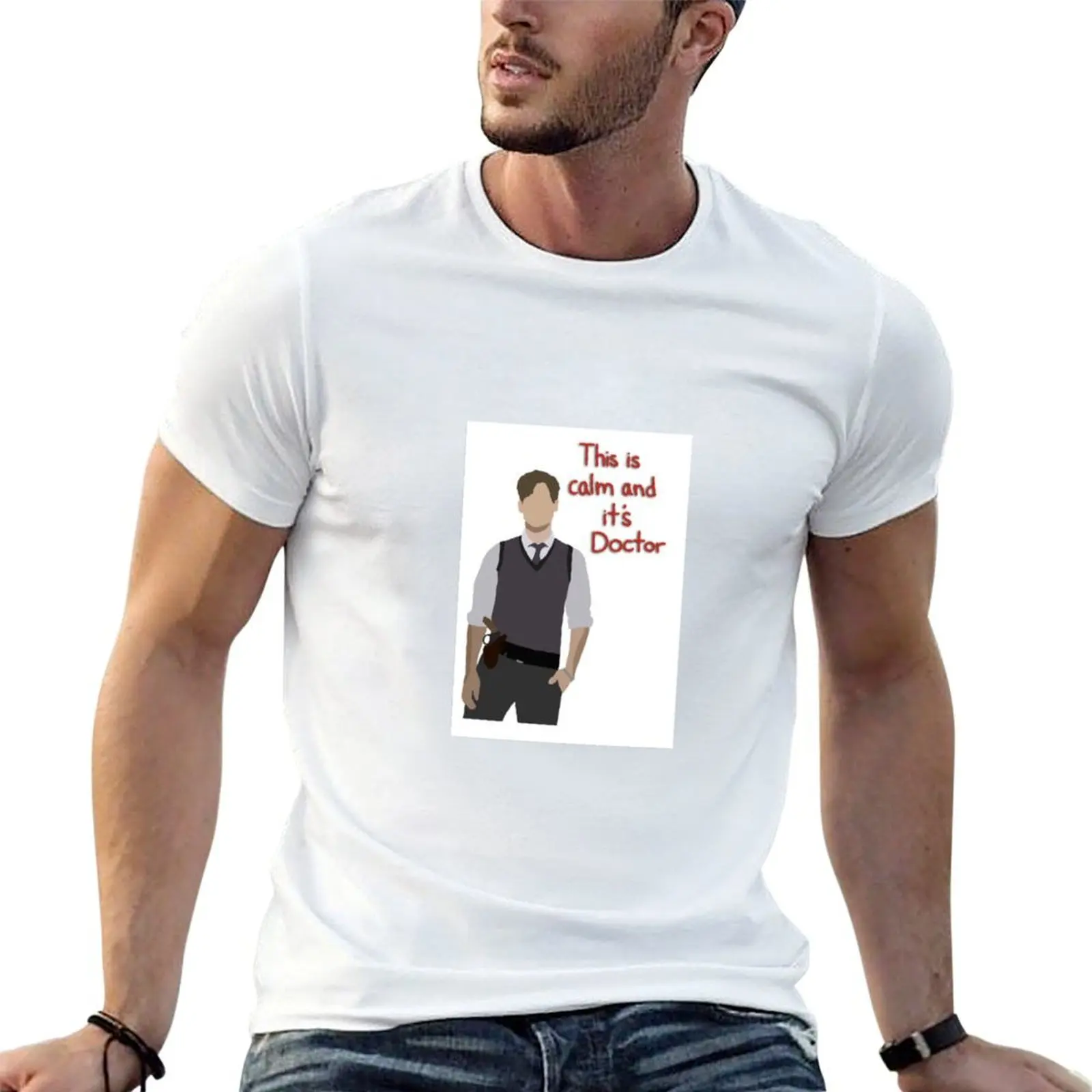 This is calm and it’s Doctor T-Shirt Simple Trendy Casual T-Shirt