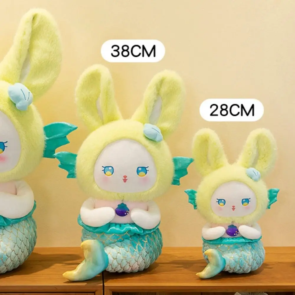 Creative Dress Up Mermaid Rabbit Plush Doll Stars Simulation Rabbit Plush Toy Fluffy Soft Cartoon Anime Fluffty Doll Home Decor