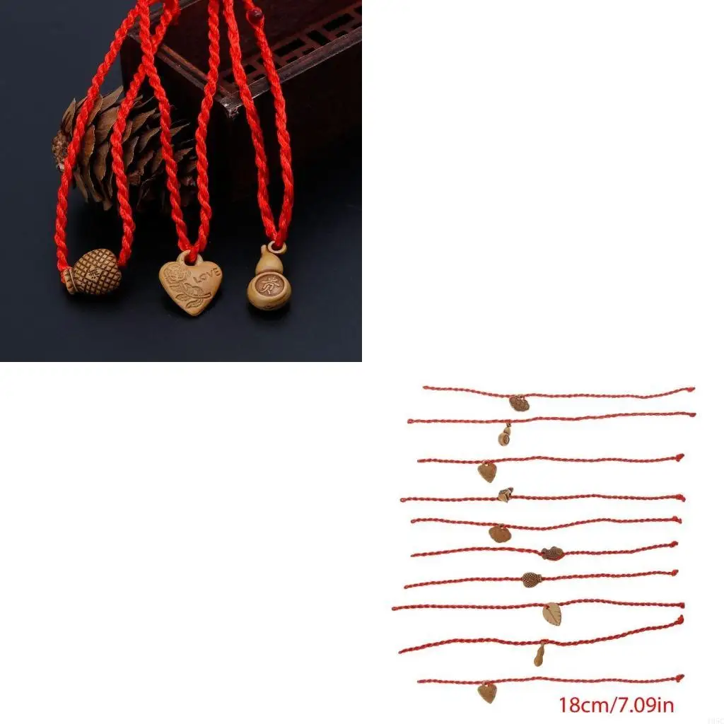 195C Fashion Red String Braided Bracelet 10 Pieces/Set Kabbalah Knitting Bracelet Friendship Lovers Bracelets Jewelry Gift