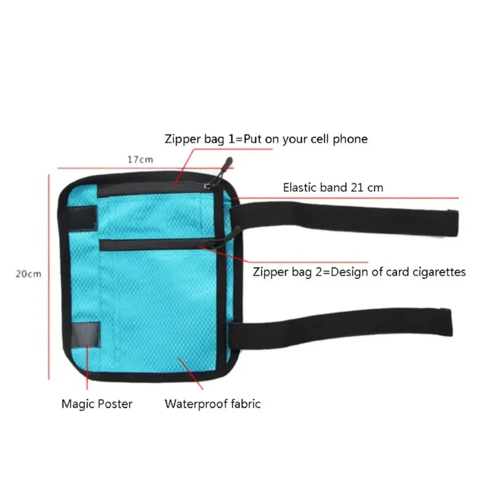 Anti Slip Leg Bag para Viagem, Bolsa De Armazenamento Invisível, Saco De Perna Impermeável, Cinto De Dinheiro, ID, Passaporte, Corrida, Esporte, Segurança