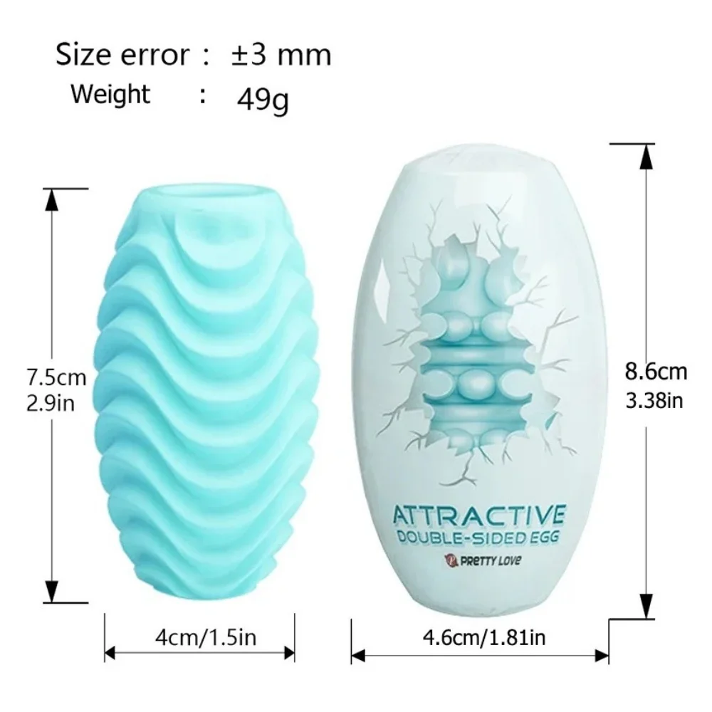Egg Silicone Male Masturbator Penis Massager Penis Endurance Exercise Masturbation Cup Adult Sex Toys For Men Blowjob Sex Shop view 6