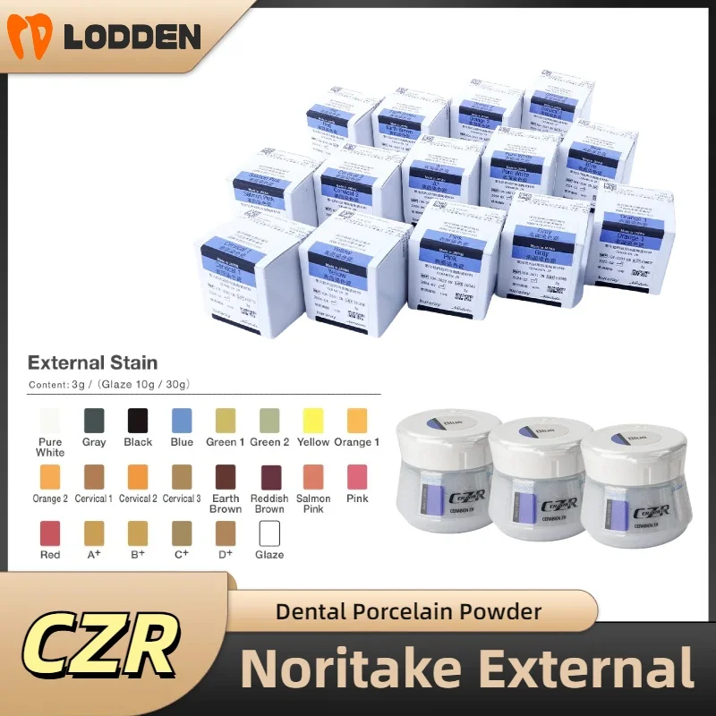 

LODDEN dental porcelain powder 3g Kuraray Noritake CZR for coloring the outer layer of zirconia glass ceramics, made in Japan
