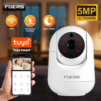 Fuers-cámara WiFi de 5MP para hogar inteligente, cámara de vigilancia IP inalámbrica para interiores, detección IA, seguimiento automático, Monitor de seguridad para bebés