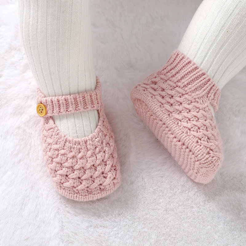 Baby Shoes Knit Newborn Boy Girl Footwear Fashion Cute Solid 0-18M Toddler Clothes Accessories Infant First Bed Boots Super Soft