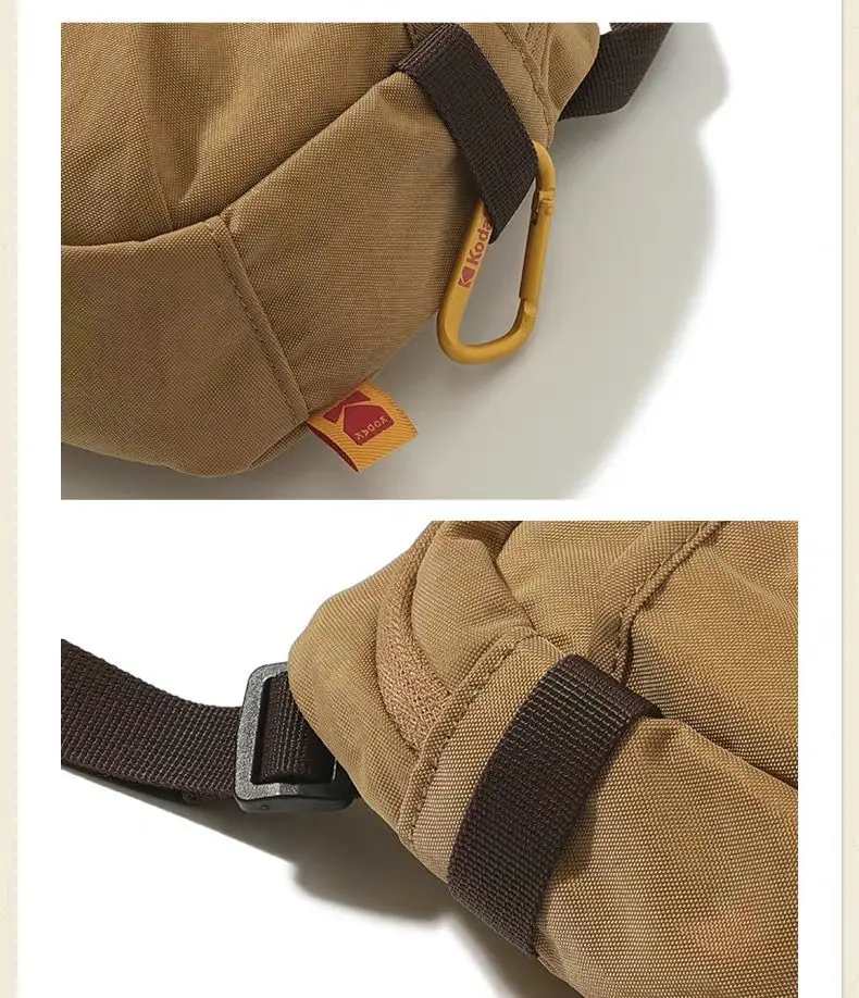 KODAK Retro Casual Kontrastfarbene Outdoor-Umhängetasche mit mehreren Taschen – Detail 10