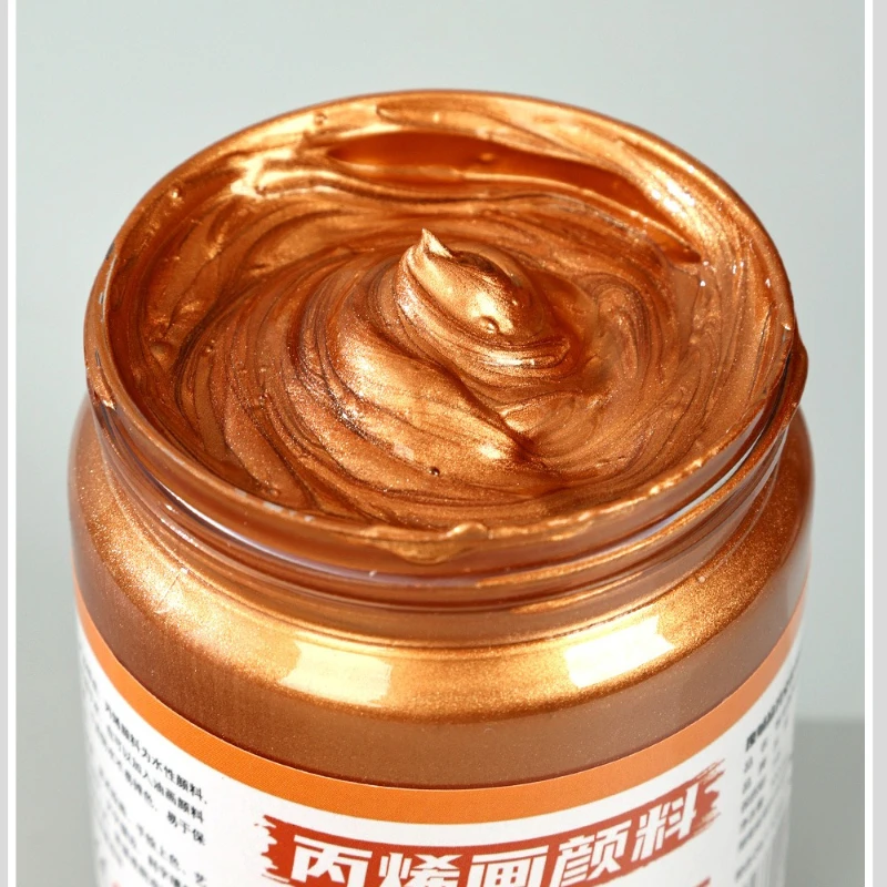 100ml/300ml Metallic Acrylic Pearl Color Waterproof and Sunscreen Coverage Strong for Wall Painting Hand-Painted DIY Decoration