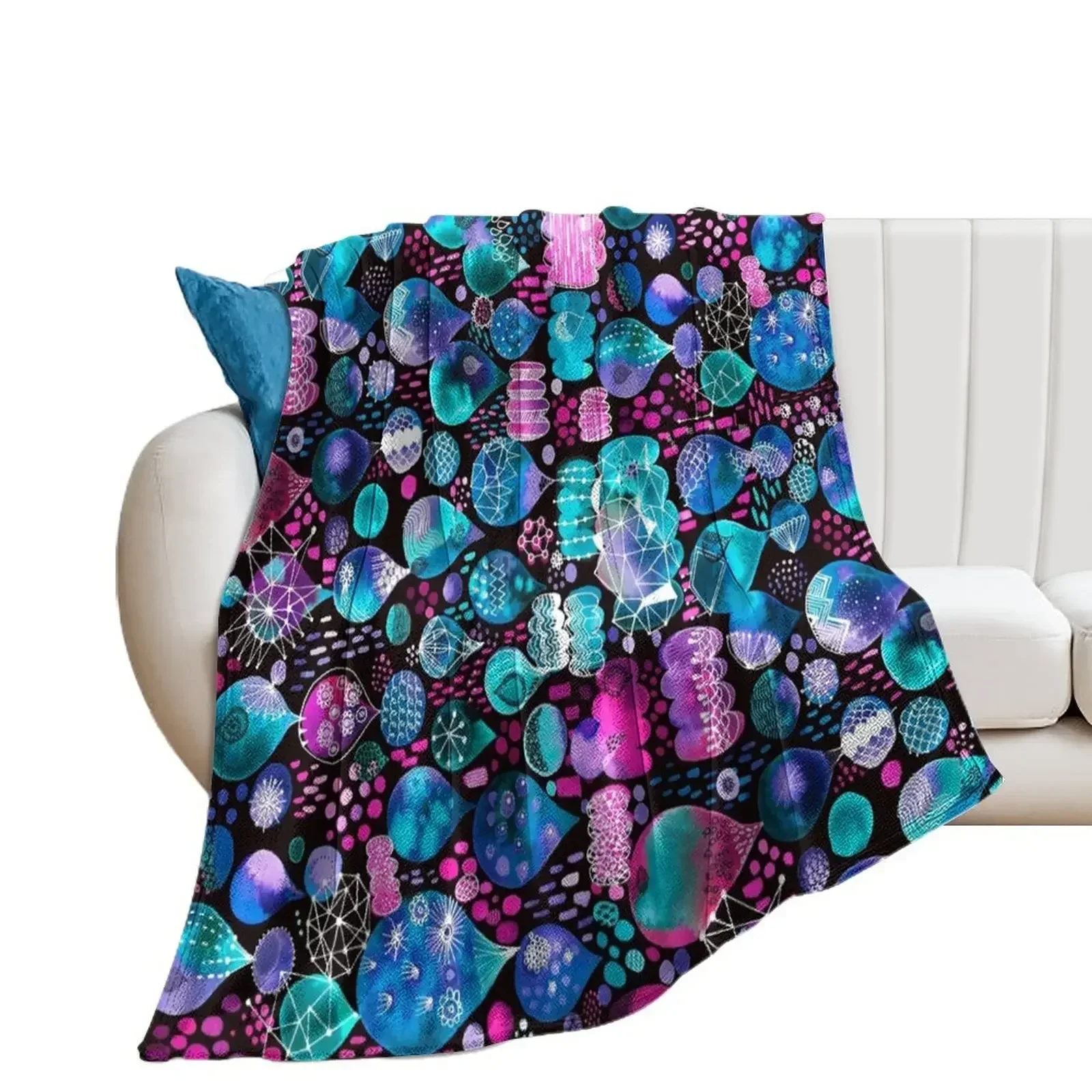 Rainy dreams embroidery pattern Throw Blanket blankets and throws decorative christmas decoration Blankets