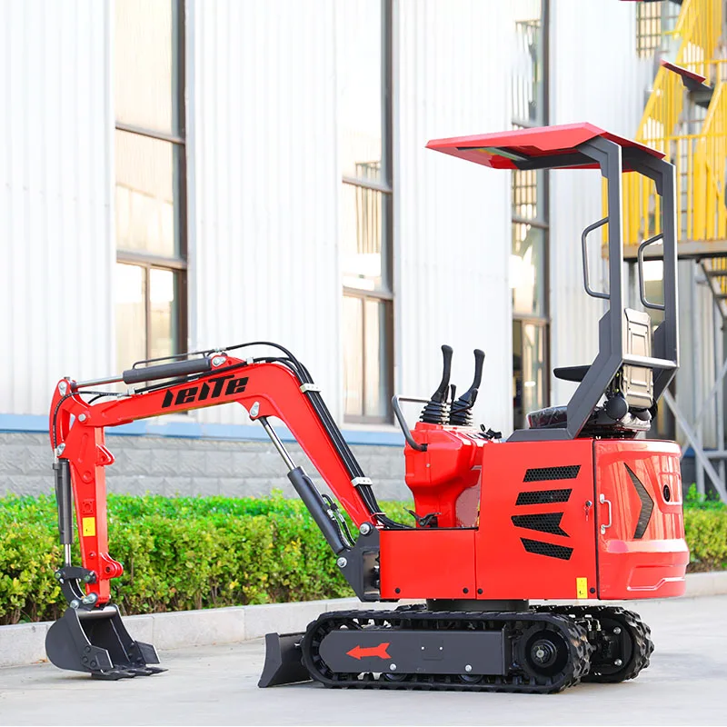 Multifunctional tool 1 Ton Mini Excavator Farm garden 1000kg Crawler bagger Small Excavator Customized For Sale