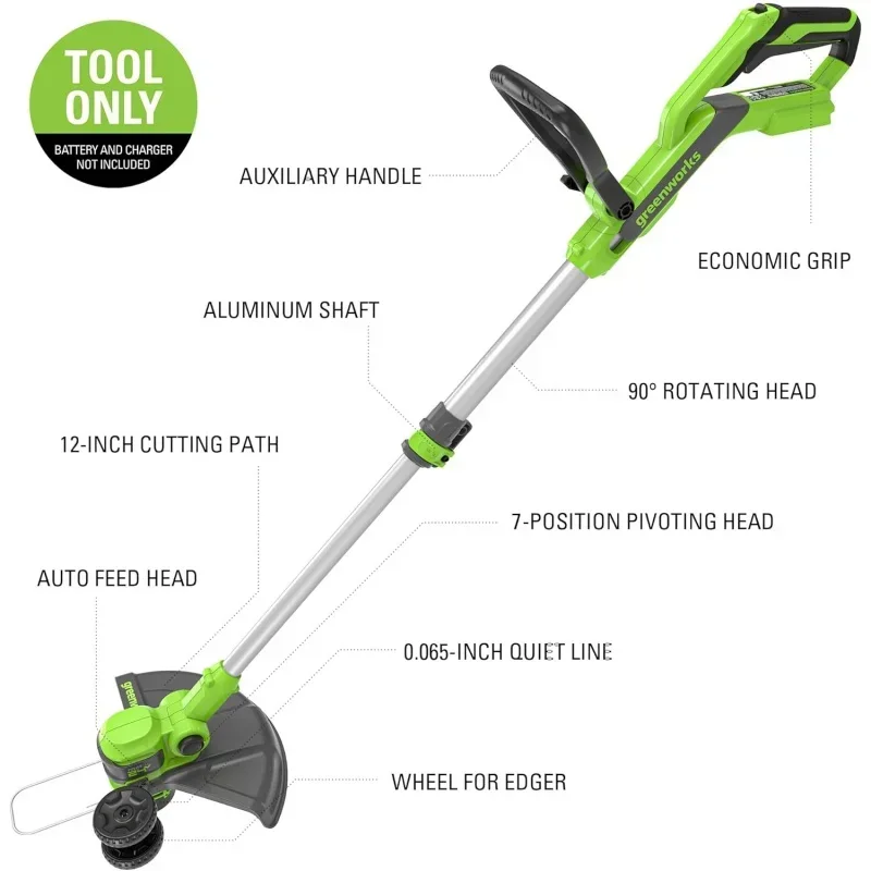 24V 12-Inch Cordless String Trimmer/Edger (Gen 2), Battery and Not Included Size: NEW 12 Trimmer (Only)