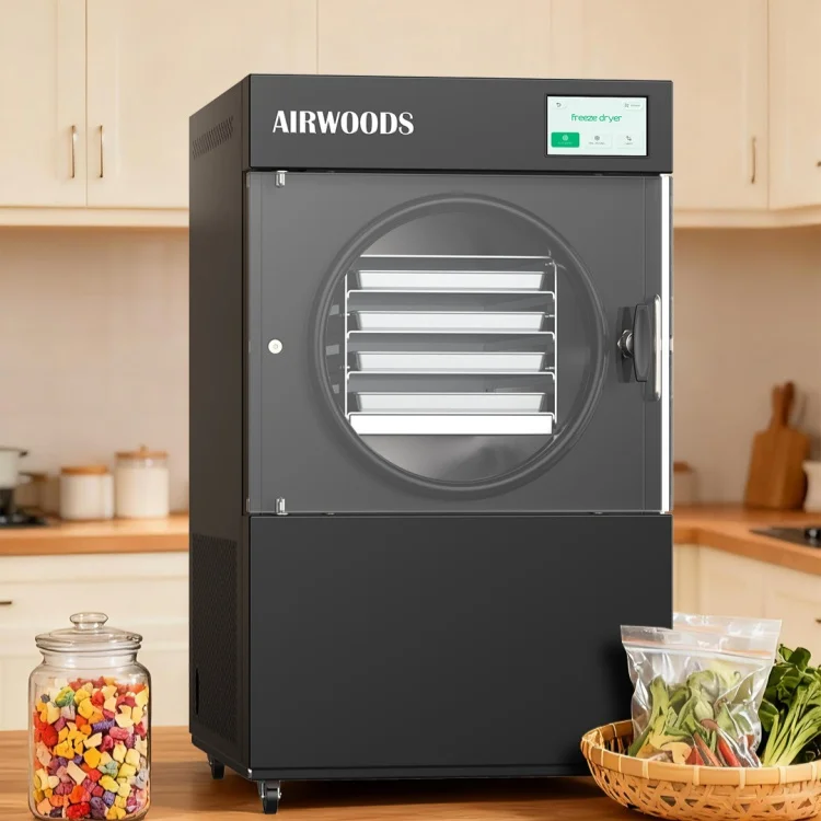 Professional Commercial Automatic Stainless Steel Pump WiFi Control 4KG 4Trays Food Vacuum Freeze Dryer Drying Machine For Home
