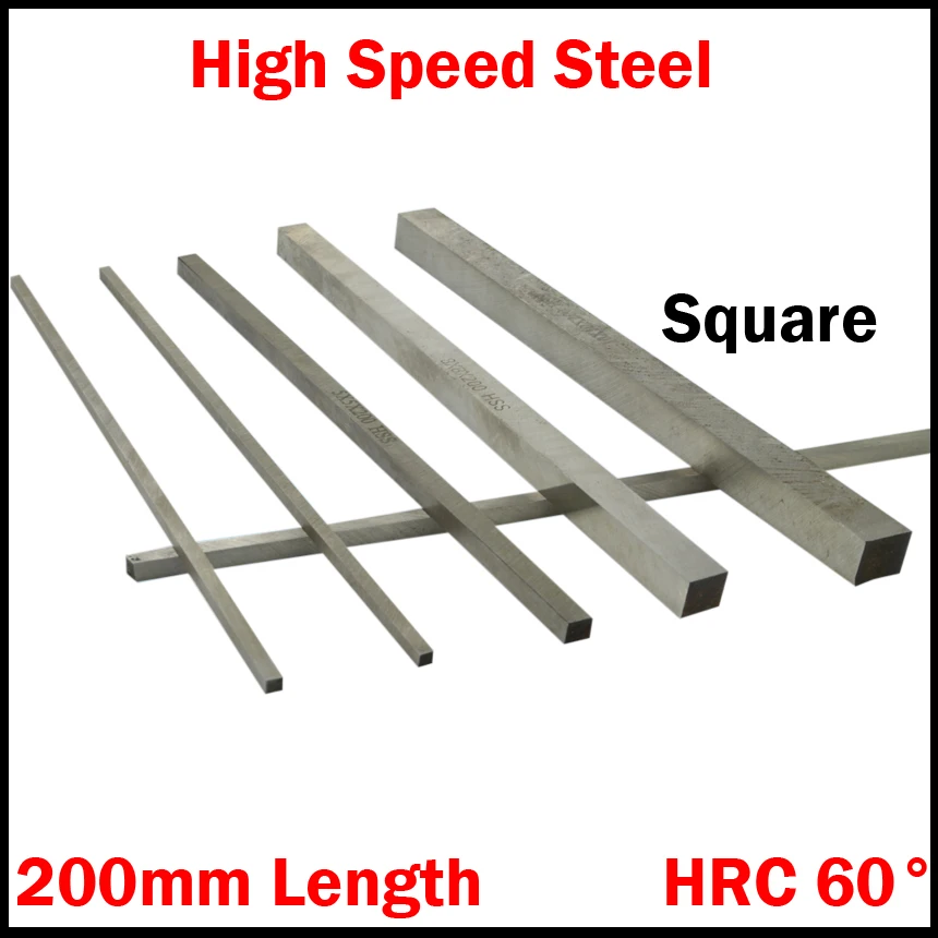 Hss Cortador de Metal Quadrado 6*6*200 mm 6x6x200 mm 7*200 7x7x200 8*8*200 8x8x200 Hrc60 Broca de Ferramenta de Torno de Corte