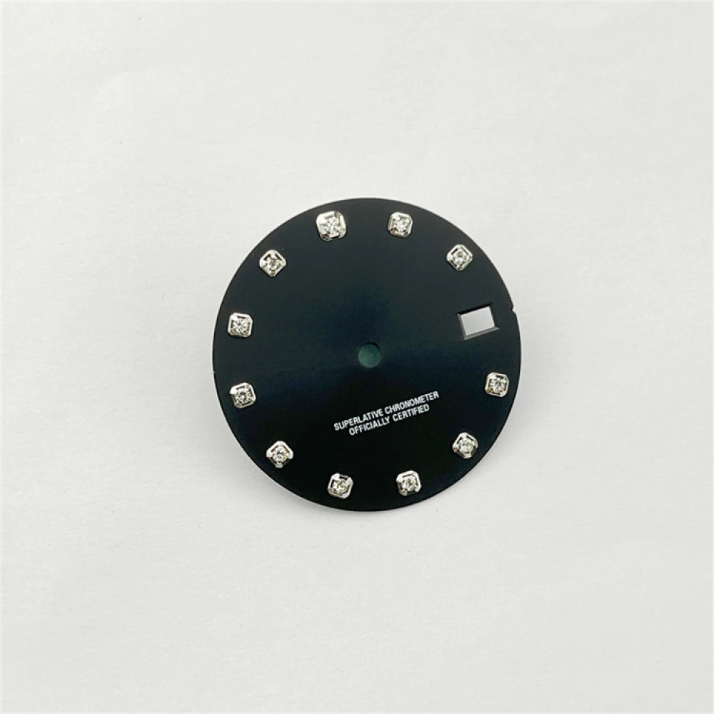 28.5mm Watch Dial for NH35 Movement Mechanical Watch Log Modification Face Diamond Encrusted Index Surface Watch Accessories