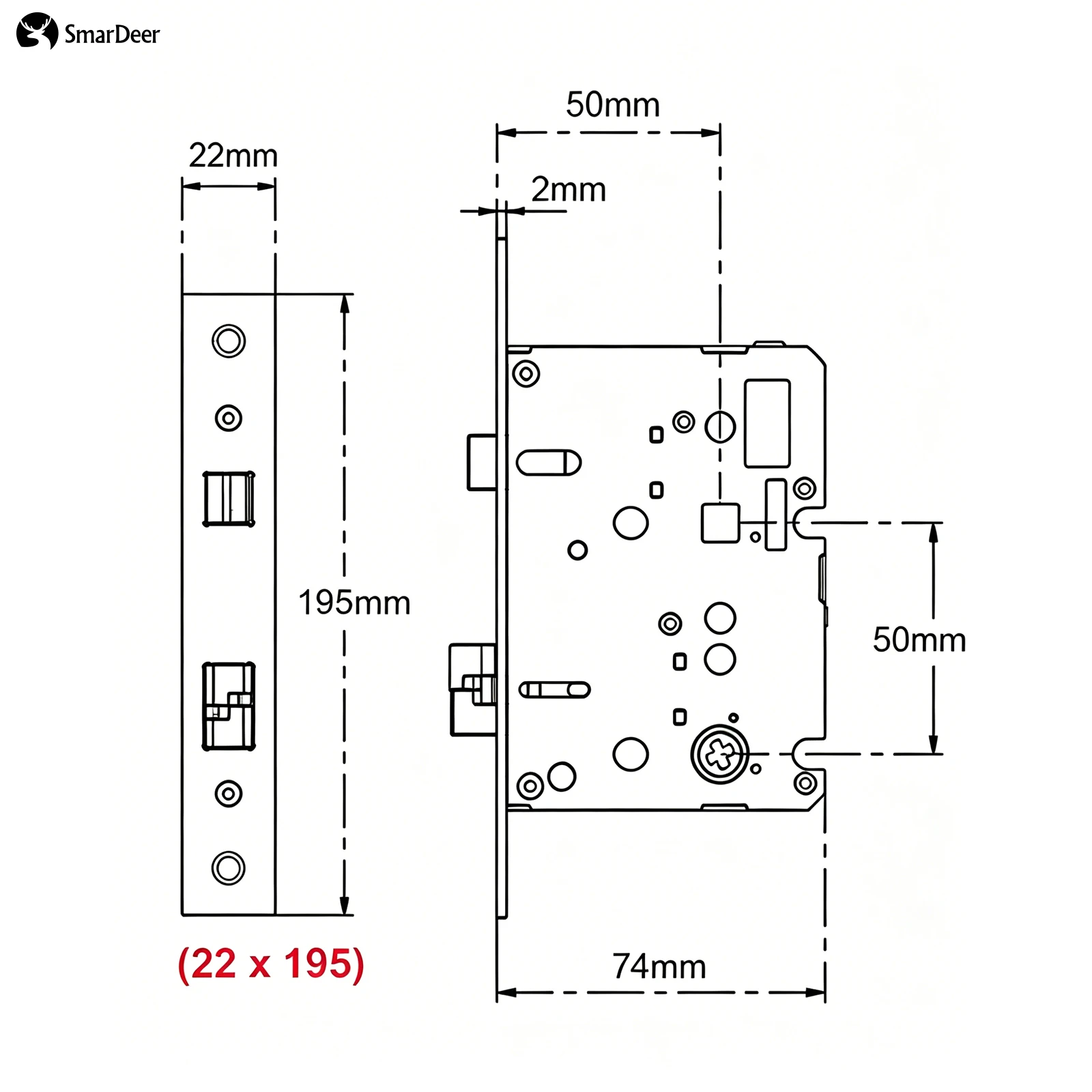 Adaptive Electronic Lock Body for Smart Lock Fingerprint Lock gallery 3