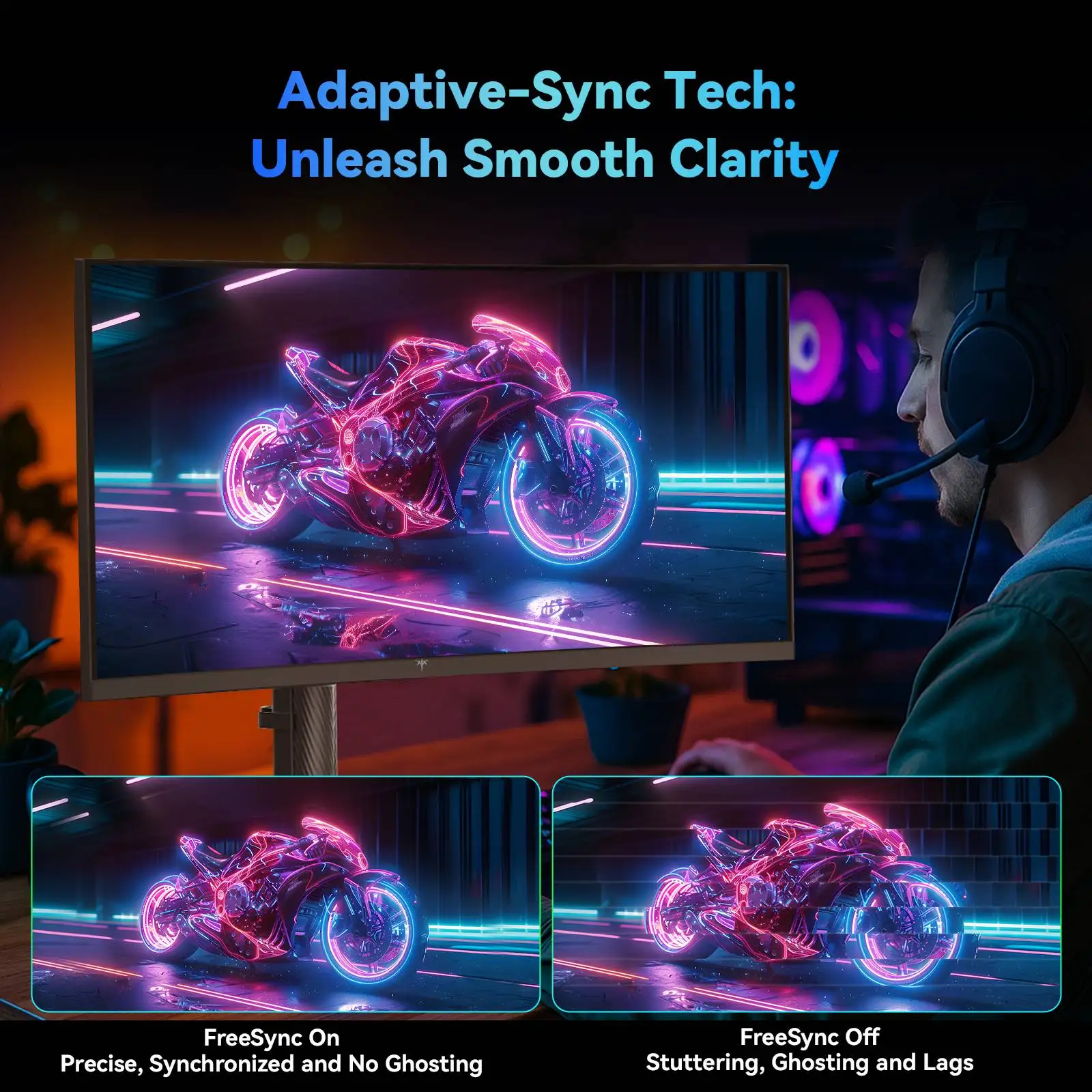 شاشات منحنية KTC H34S5، R1500، 21:9 HVA WQHD، 3440 * 1440@180 هرتز، 34 بوصة، نسبة التباين 4000:1، وقت استجابة GTG 1 مللي ثانية #4