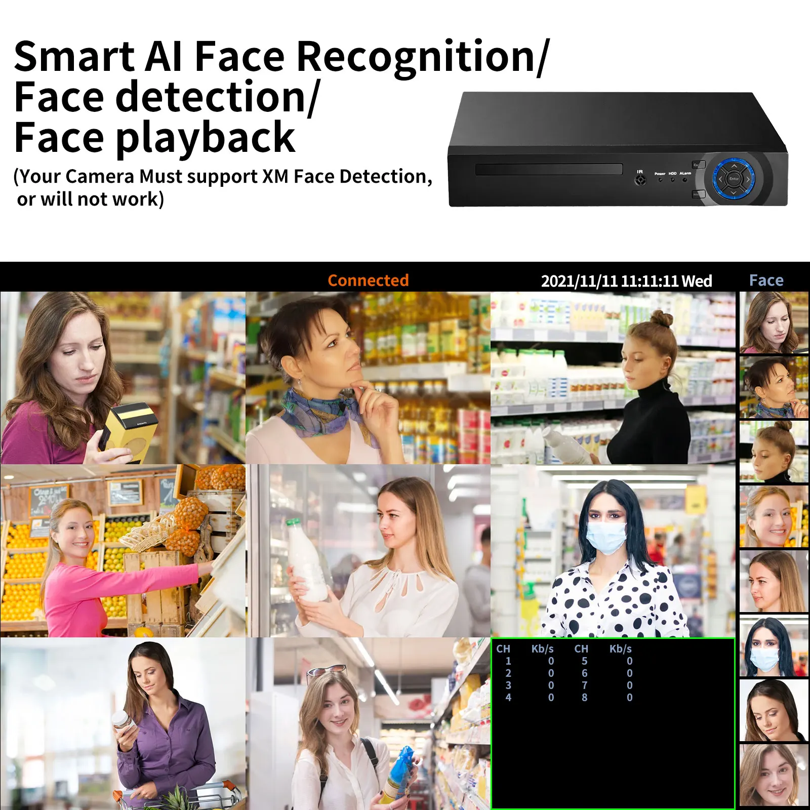 Imagem -03 - Xmeye-poe ip Câmera Security System Face Detection Intercom ao ar Livre Color Vision Cctv Surveillance Protection Kit 32ch 4k 8mp 4mp