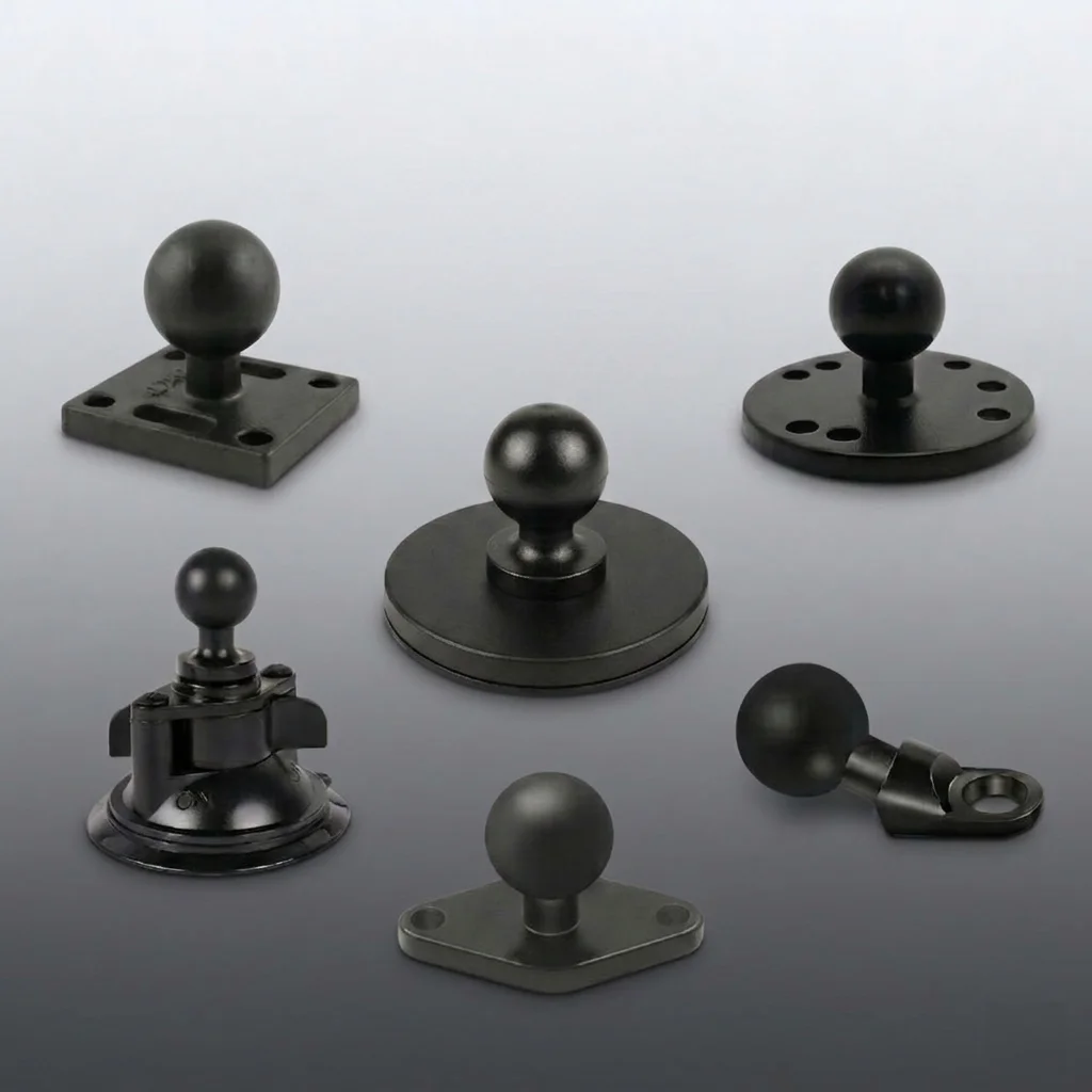 1 Inch Ball Mount with Magnetic Suction Cup Base Support Ram Mount Compatible 25mm Double Ball Socket Arm for Phone GPS Camera