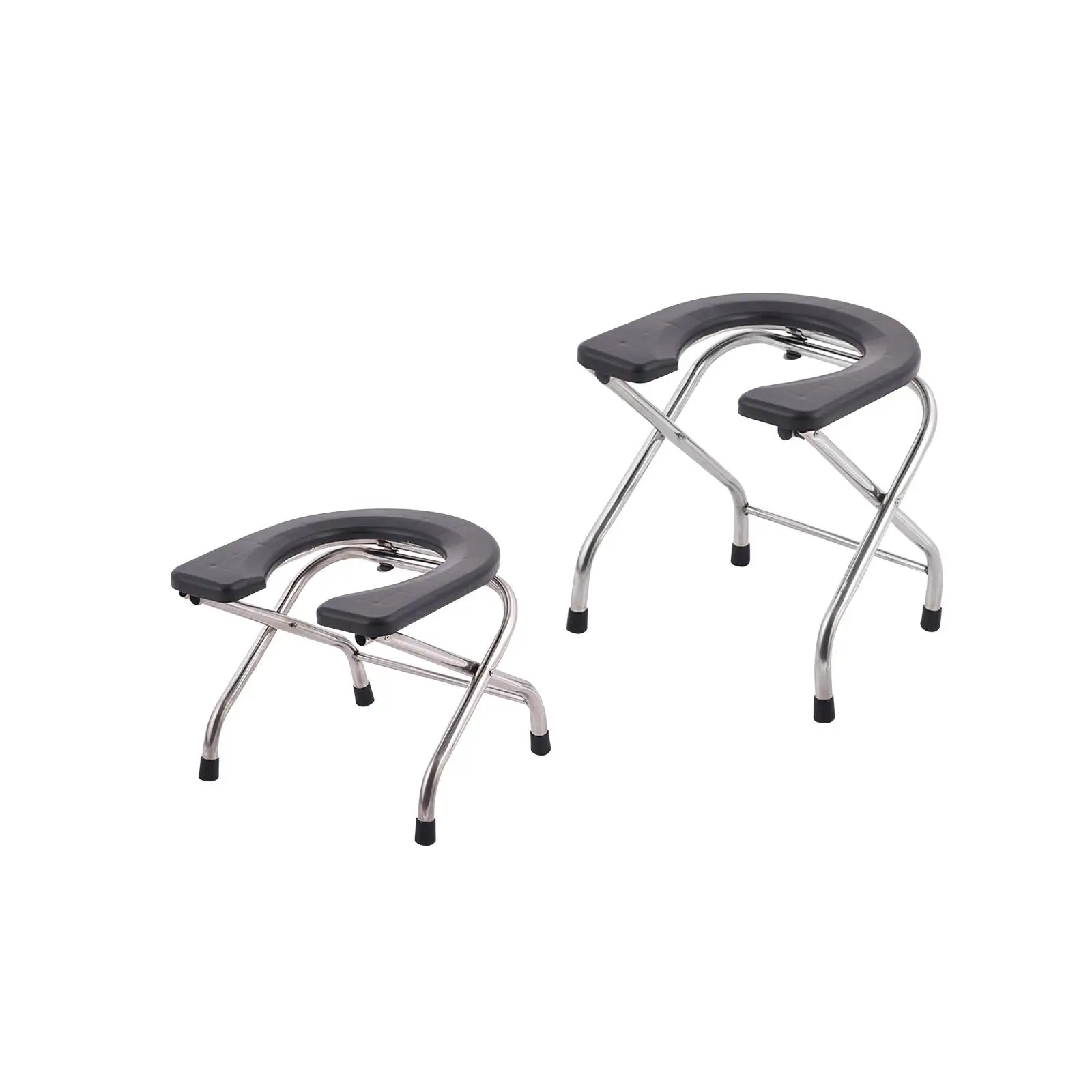 Foldable Squatting Toilet for seat Stainless Steel Commode Chair for Elderly and Adult Homecare