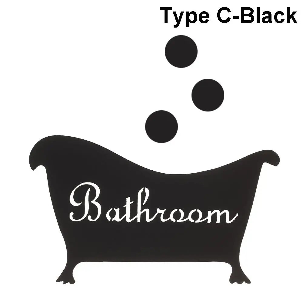 DIY Bathroom Door WC Decoration Toilet Entrance Sign Mirror Surface Decal 3D Wall Stickers Woman & Man