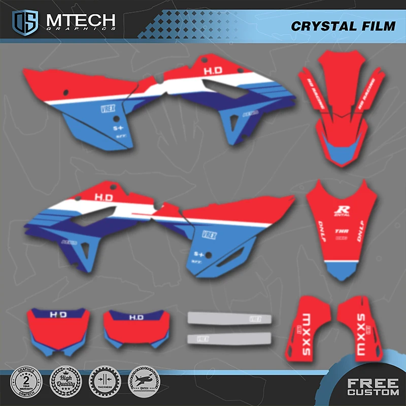 

DSMTECH Motorcycle Graphics for HONDA CRF250RX 2022 2023 2024 CRF450RX 2024 2023 2022 2021 Background Decals Stickers Kits -13