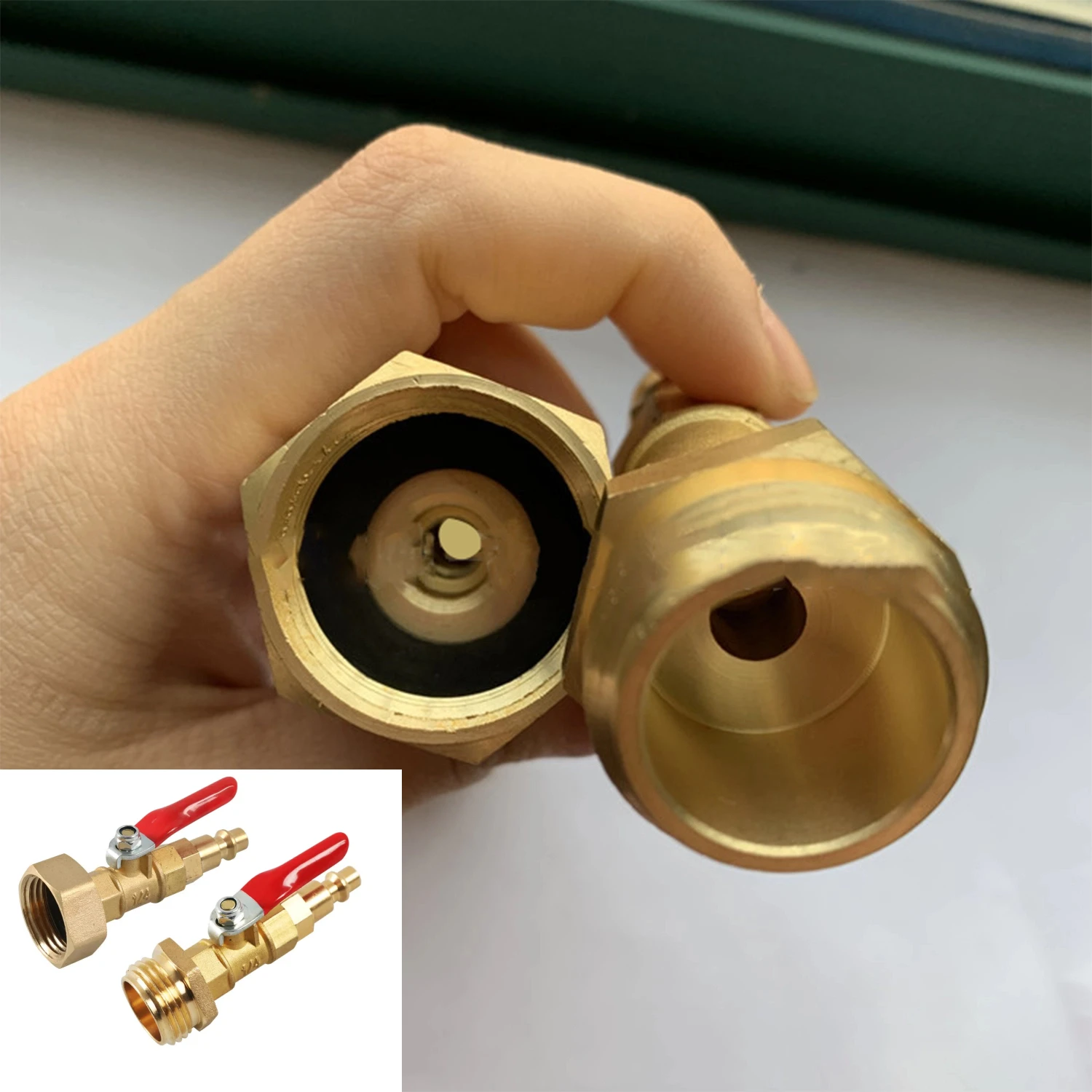 

2 шт. переходник для зимнего взрыва, инструмент для утепления с быстроразъемной вилкой 1/4 дюйма и латунной резьбой для садового шланга 3/4 дюйма, быстрое посадка
