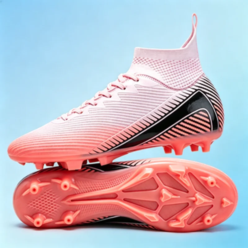 Budget AG FG Football Boots For Men Women PU Blend Upper Long TPU Stud Anti-slip Durable Affordable Amateur Grass Football Boots