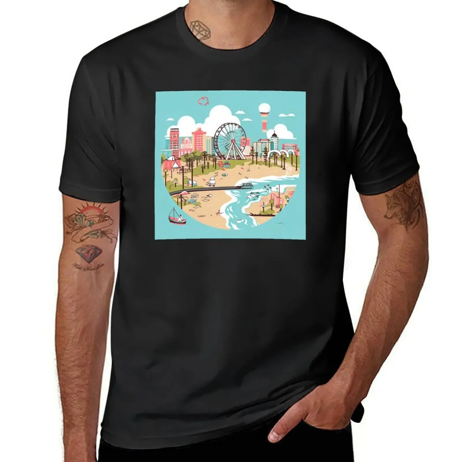 Virginia Beach cute style T-Shirt oversizeds oversized graphic tee t shirt men