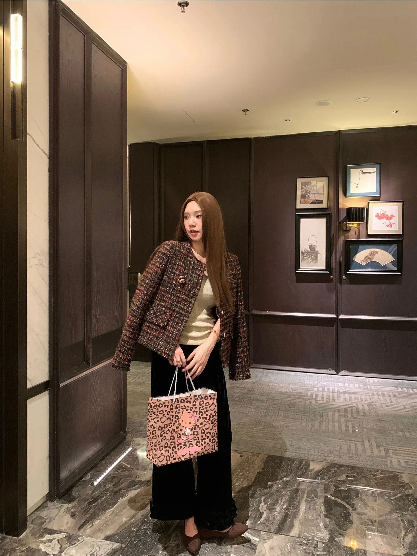 

Hebe Dinner винтажное вязаное женское пальто-пуховик Jaet Ele для похудения Sle повседневное длинное пальто свеар ort на пуговицах