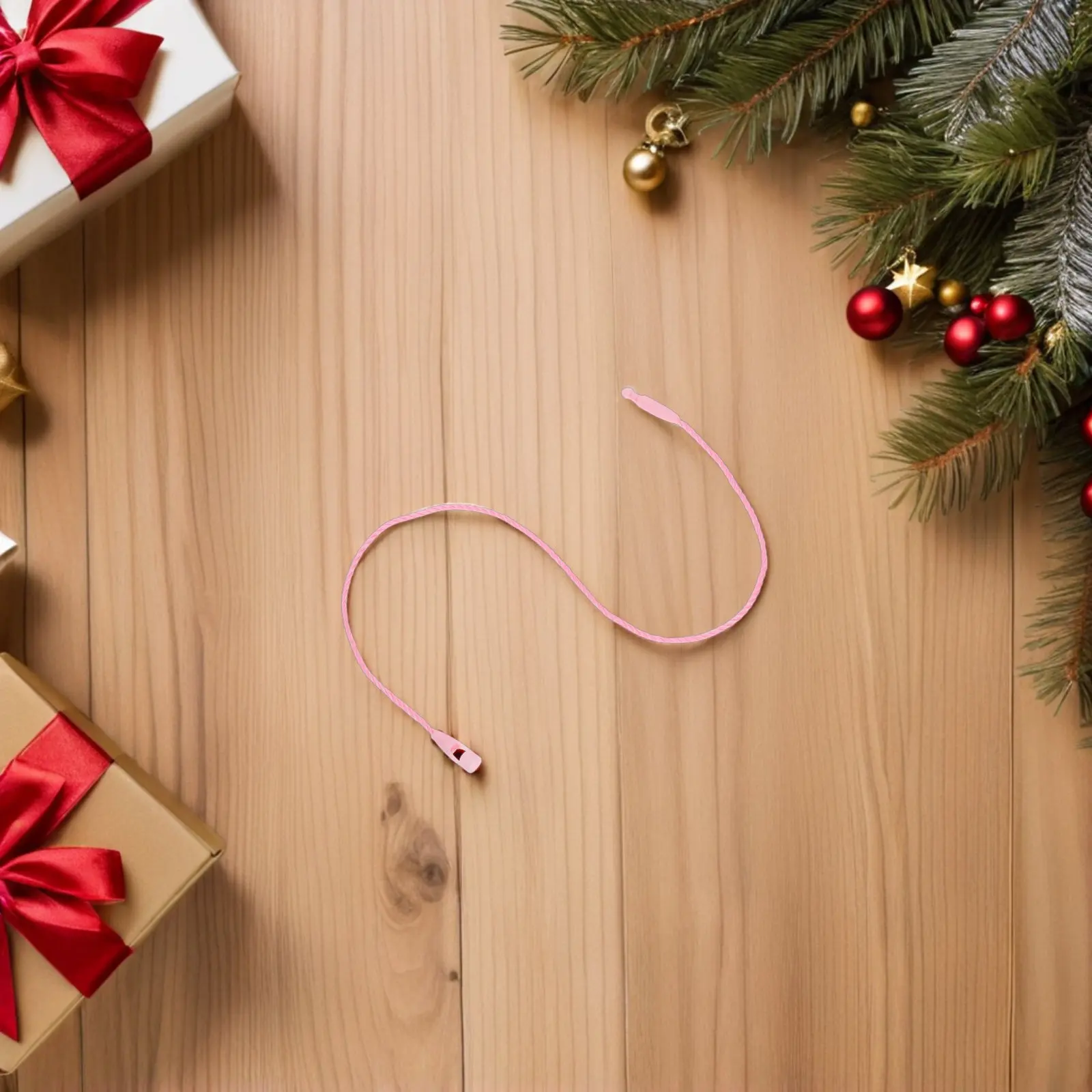 1000Pcs Ornament Hanger Strings Pre-Cut Locking Rope with Snap Closure for Christmas Decorations Clothing Labels Gingerbread