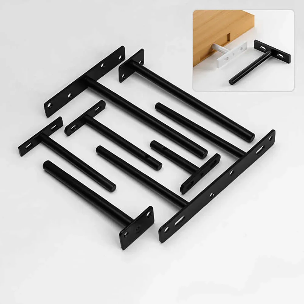 T-Shaped Stainless Steel Hidden Board Support Wall Invisible Partition Support Bookshelf Background Wall Storage Rack