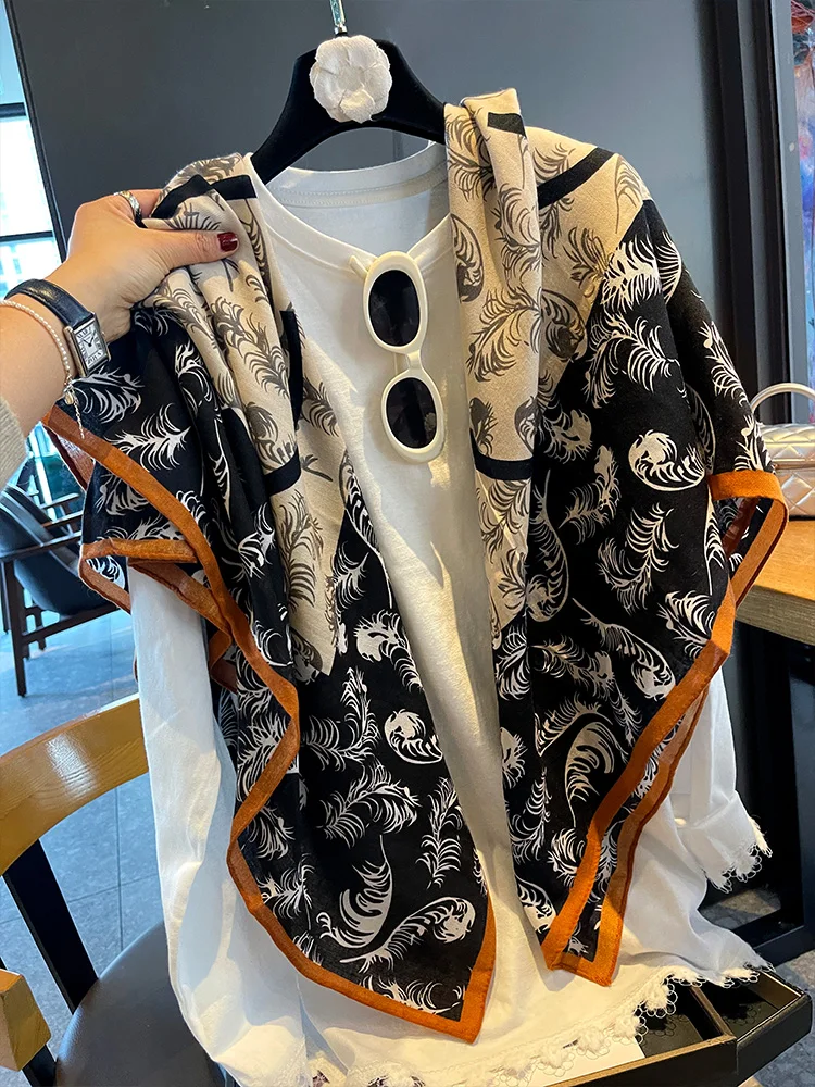 ele-feather-silk-scarf-women's-spring-summer-roll-square-scarf-ne-protection-sunscreen-dual-purpose-awl
