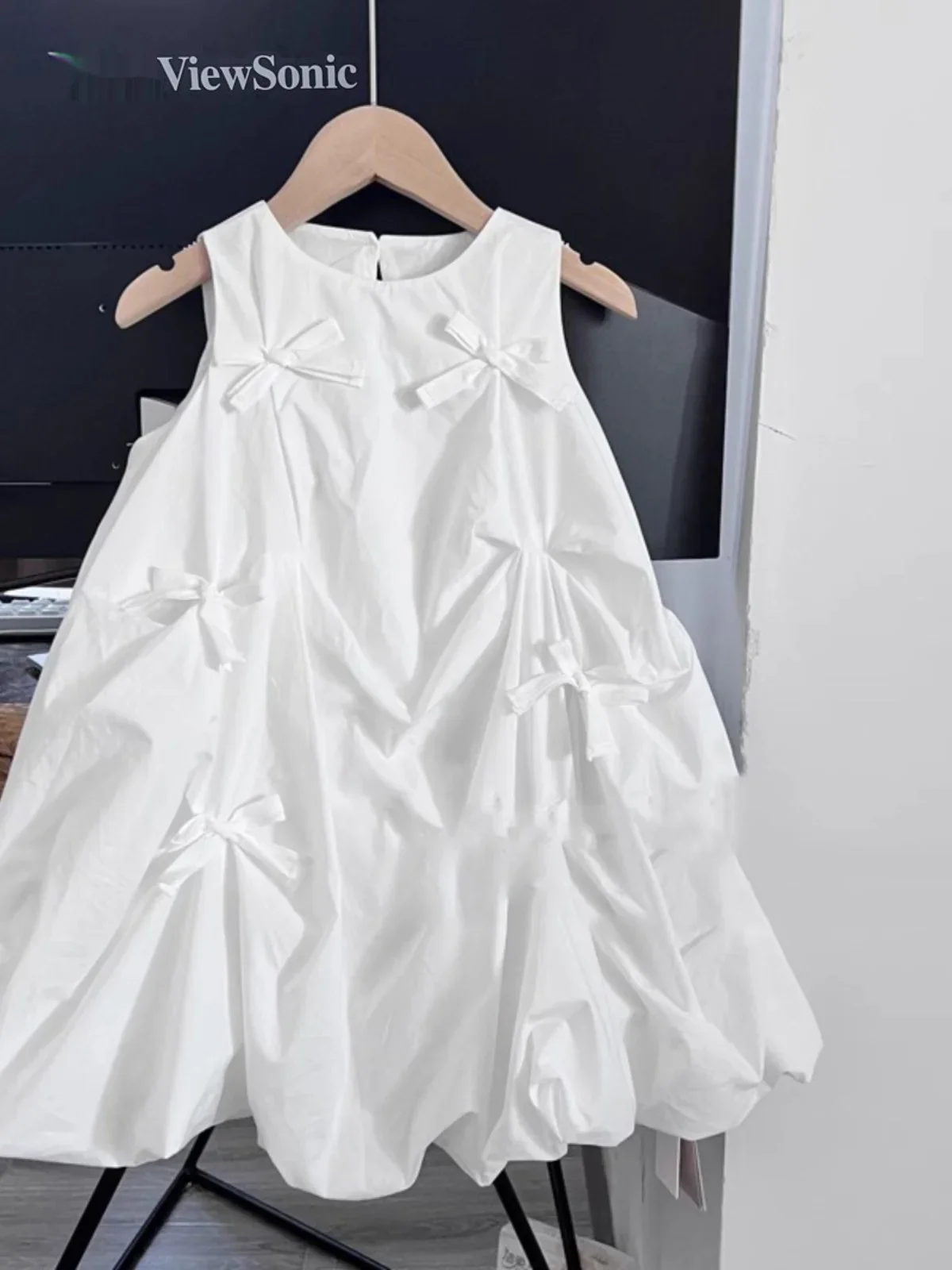 

Korean Sle Girls Dr Sweet Knot Vest Dr Trendy Little Girl Summer Skirt Clothing for Kids